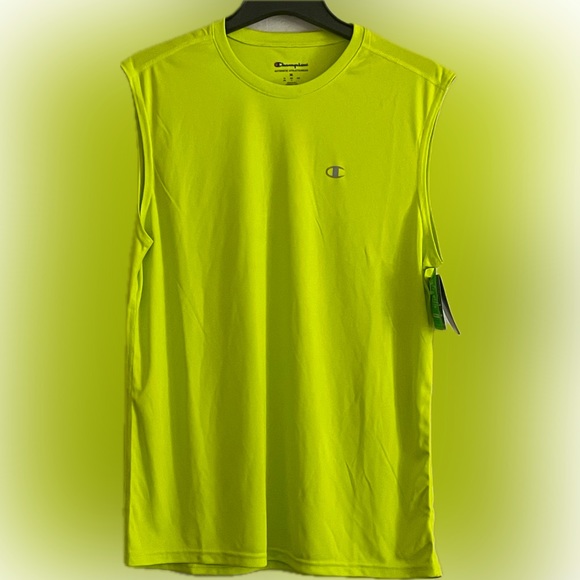 CHAMPION Men’s DoubleDry©️ Bright Yellow Muscle Shirt - Picture 2 of 6